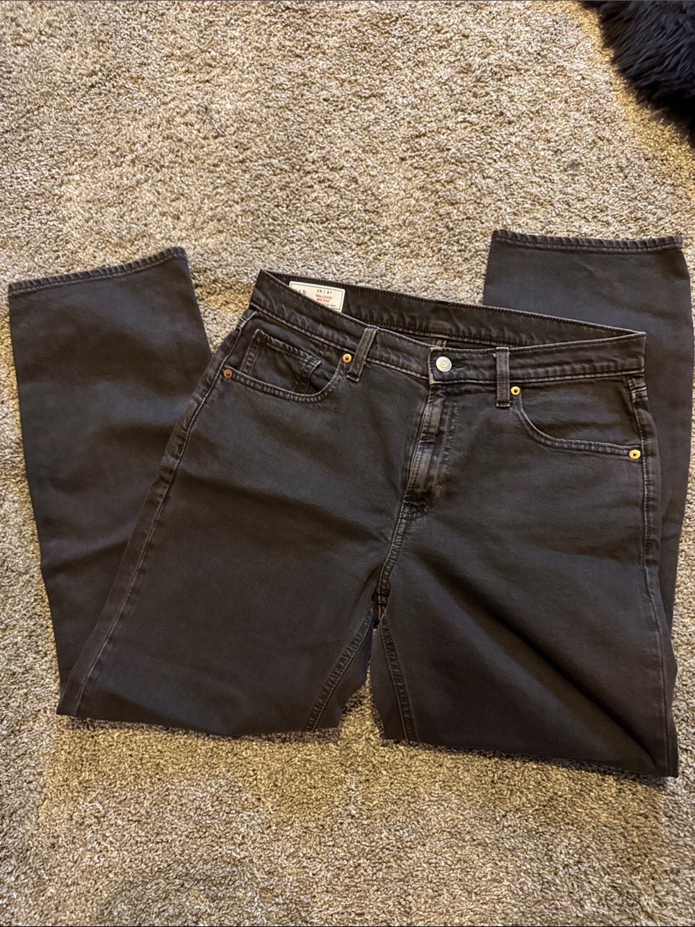 Deep chocolate brown GAP ‘90s 90’s loose mid rise jeans 8 s short 29.